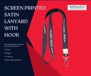 Screen Printed Satin Lanyard With Hook