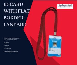 ID Card With Flat Border Lanyard