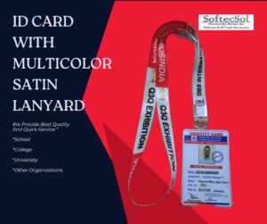 ID Card With Multicolor Satin Lanyard
