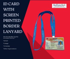 ID Card With Screen Printed Border Lanyard