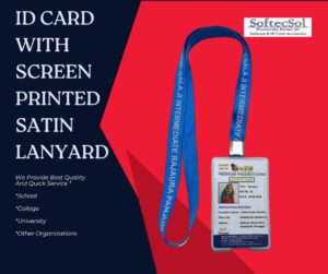 ID Card With Screen Printed Satin Lanyard