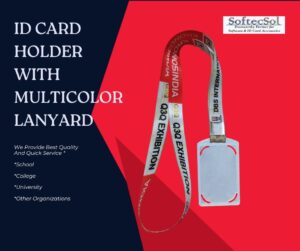 ID Card Holder with Multicolor Lanyard